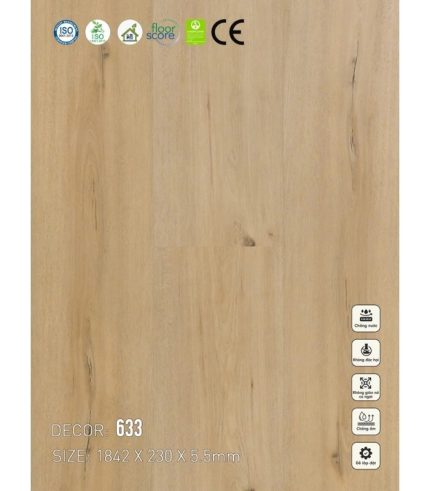 Sàn nhựa SPC Vinapoly 5.5mm 633