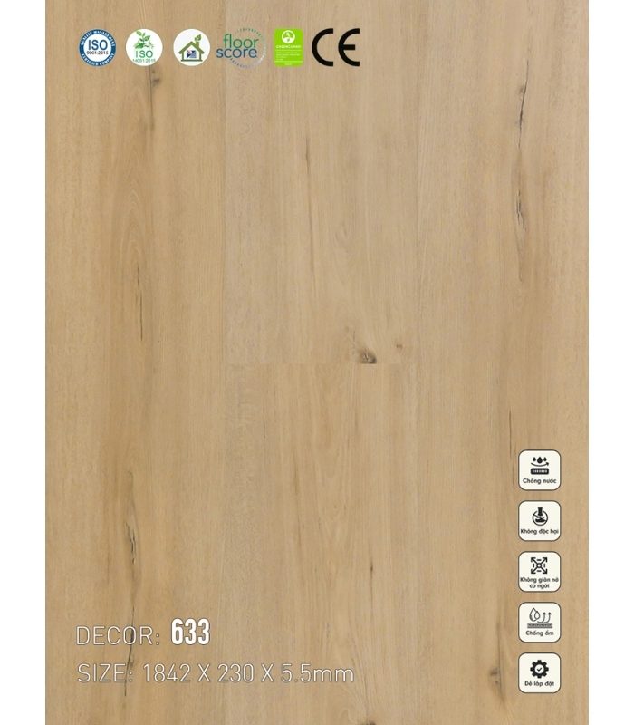 Sàn nhựa SPC Vinapoly 5.5mm 633
