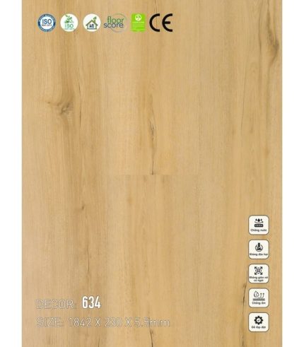 Sàn nhựa SPC Vinapoly 5.5mm 634