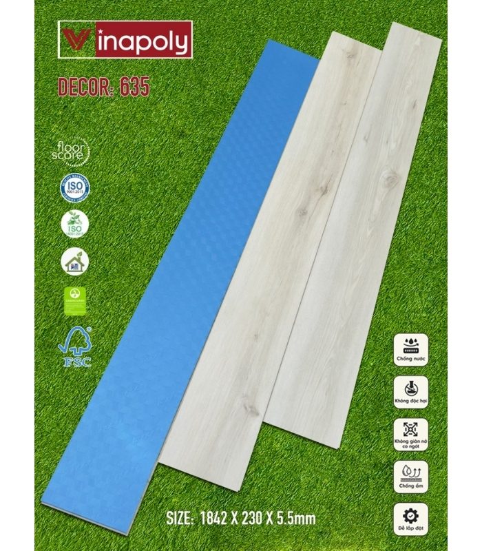 Sàn nhựa SPC Vinapoly 5.5mm 635