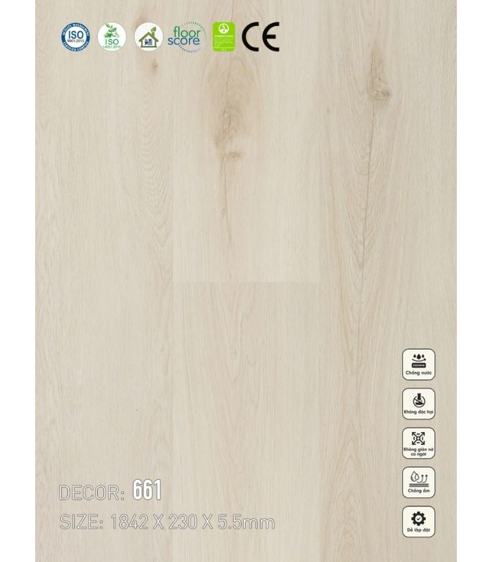 Sàn nhựa SPC Vinapoly 5.5mm 661