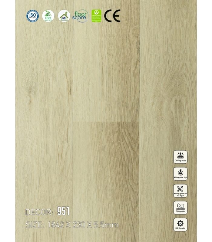 Sàn nhựa SPC Vinapoly 5.5mm 951