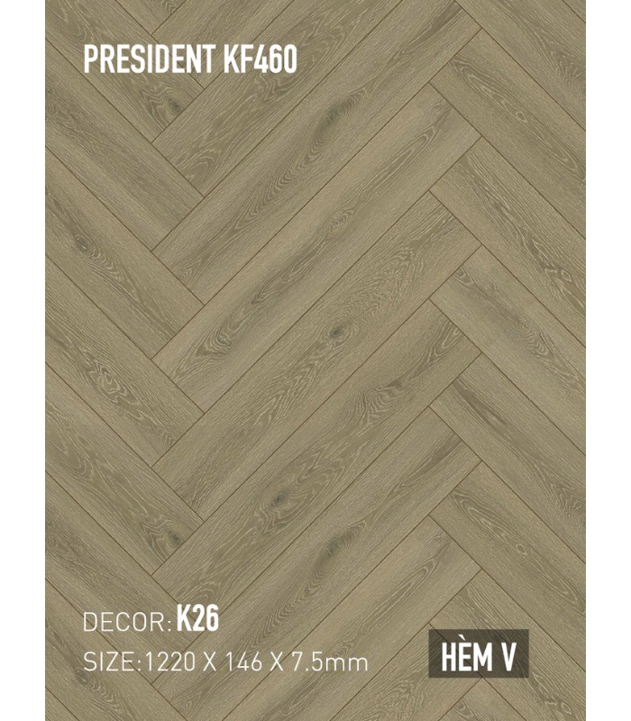 Sàn Thạch Anh Kobler Quartz 7.5mm KF460 K26