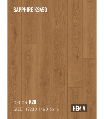 Sàn Thạch Anh Kobler Sapphire 6mm KS450 K28