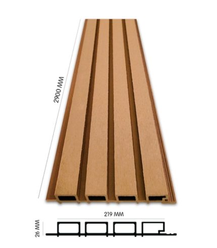 Tấm Ốp Gỗ Nhựa Ngoài Trời EXWood EX4S-Gold