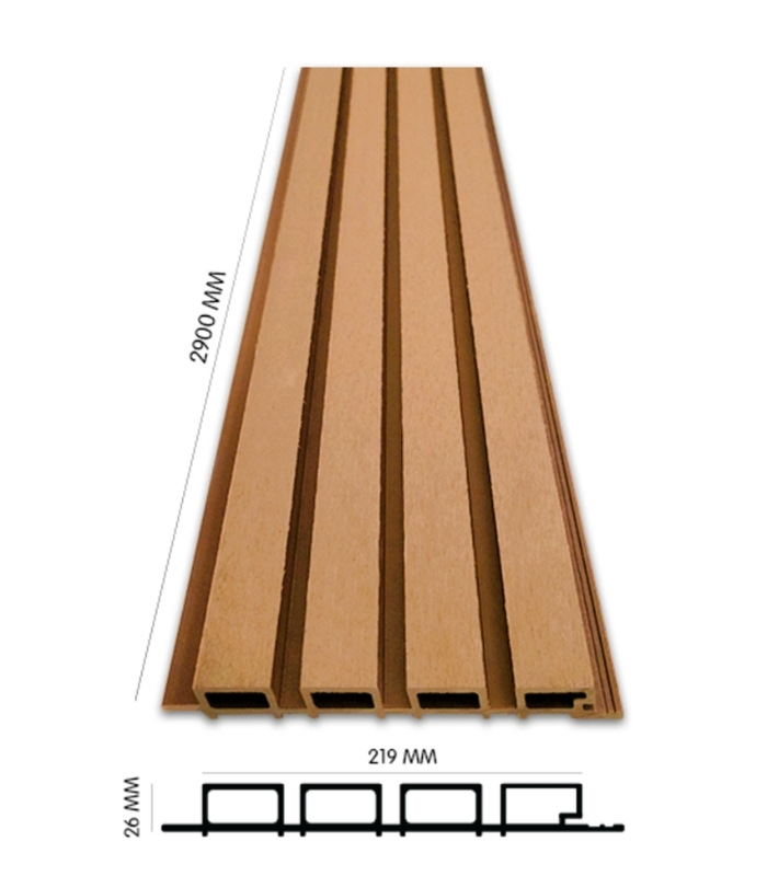 Tấm Ốp Gỗ Nhựa Ngoài Trời EXWood EX4S-Gold