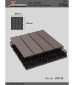 Vỉ Gỗ Nhựa Lót Sàn Ngoài Trời EXWood ET01-Nâu