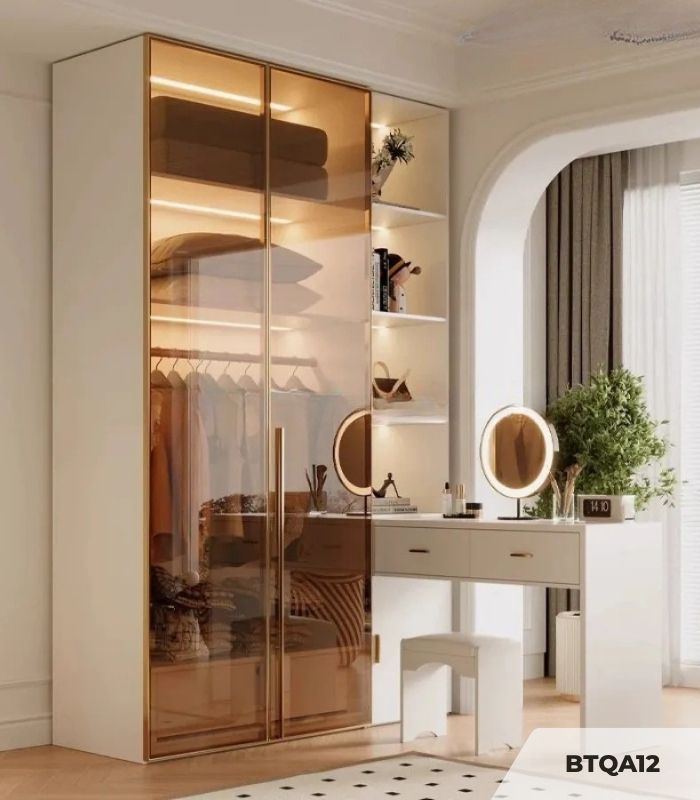 Bàn trang điểm TQA12 80x40 - Trắng