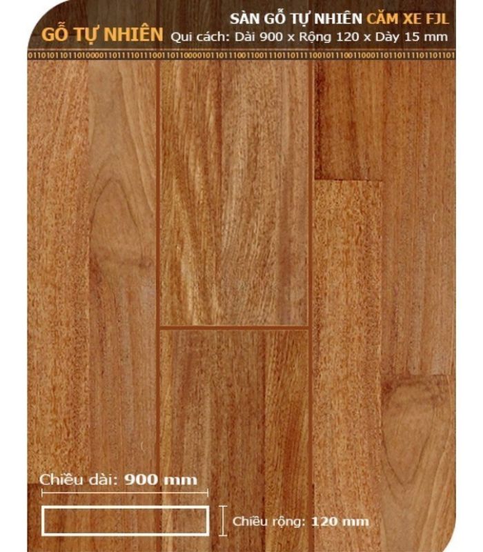 Sàn Gỗ Căm Xe 15mm FJL