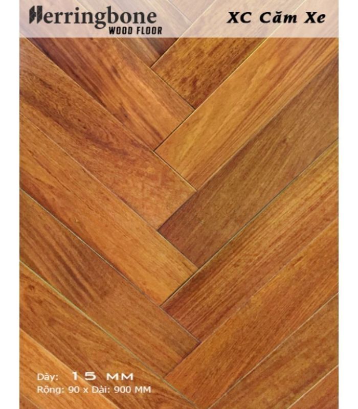 Sàn Gỗ Căm Xe Xương Cá 15mm XC CX 90x900