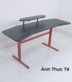 Bàn làm việc LBV03.1 160x60 - Đen + Khung chân đỏ