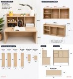 Bàn làm việc LBV13.1 80x40 - Vân gỗ nhạt