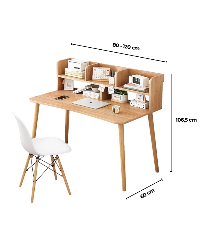 Bàn làm việc LBV25.1 80x60 - Vân gỗ nhạt