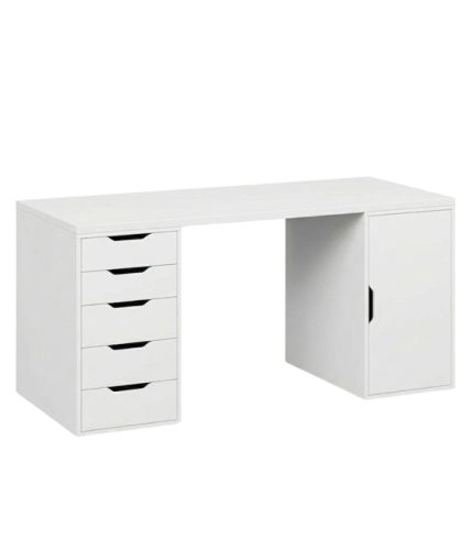 Bàn làm việc IKEA 2 Tủ LBV38.11 200x60 - Trắng