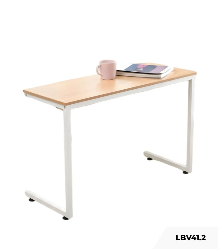 Bàn làm việc LBV41.2 60x40 - Vân gỗ nhạt - Khung chân trắng