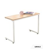 Bàn làm việc LBV41.2 60x40 - Vân gỗ nhạt - Khung chân trắng