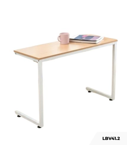 Bàn làm việc LBV41.2 60x40 - Vân gỗ nhạt - Khung chân trắng