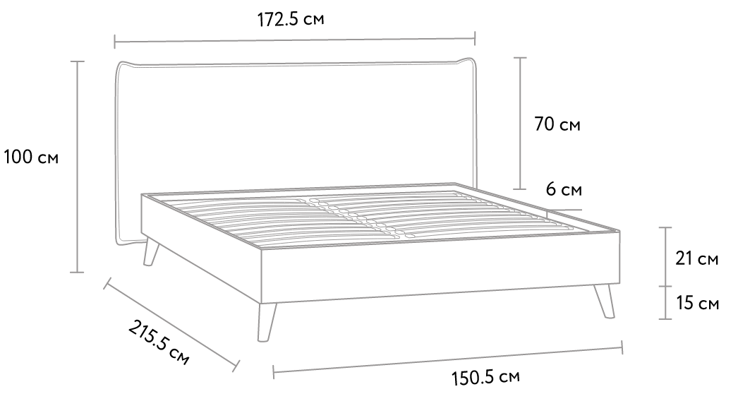 Giường Chievo Vải 140 Happy Grey
