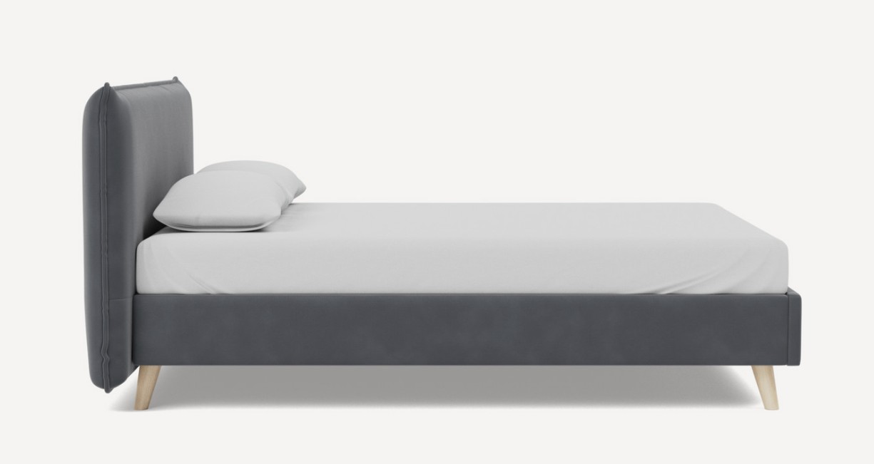 Giường Chievo Nhung 140 Danel Grafit