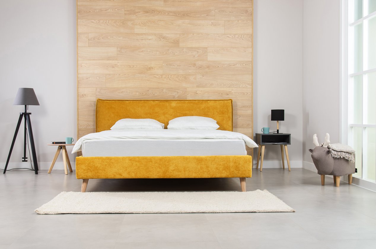 Giường Chievo Nhung 140 Velvet Yellow