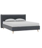 Giường Chievo Nhung 160 Danel Grafit