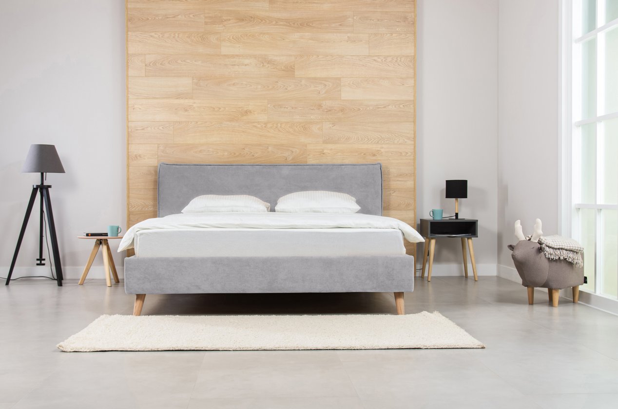 Giường Chievo Vải 140 Happy Grey