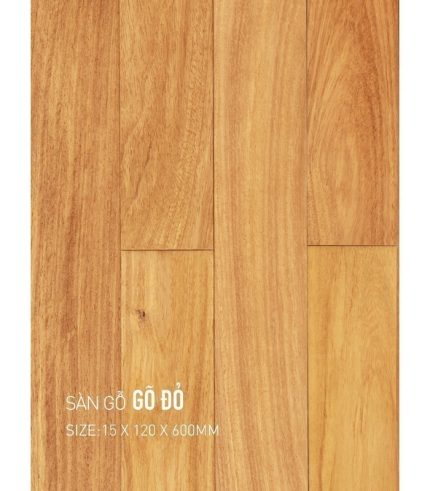 Sàn Gỗ Gõ Đỏ 15mm GĐ 120x600