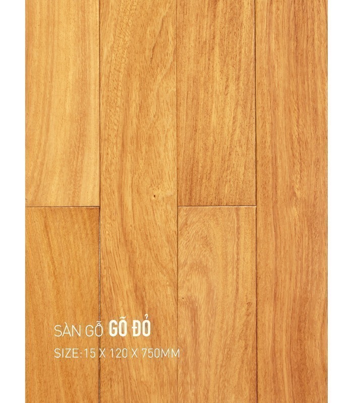 Sàn Gỗ Gõ Đỏ 15mm GĐ 120x750