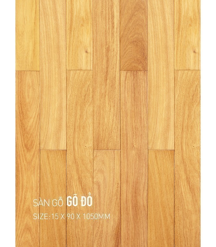 Sàn Gỗ Gõ Đỏ 15mm GĐ 90x1050