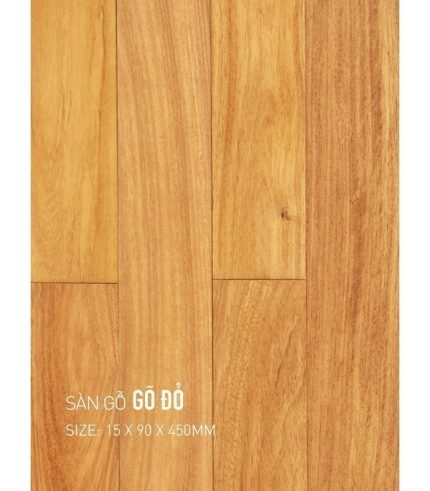 Sàn Gỗ Gõ Đỏ 15mm GĐ 90x450