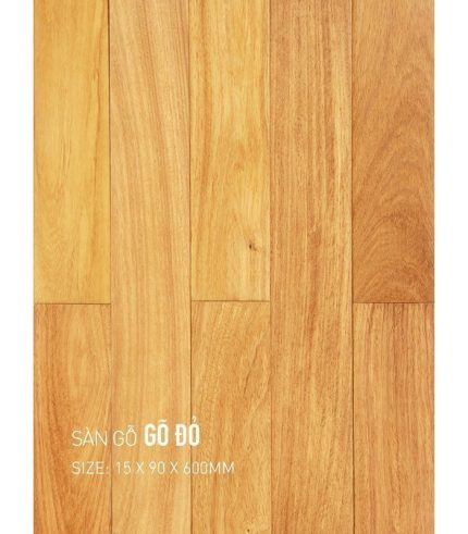 Sàn Gỗ Gõ Đỏ 15mm GĐ 90x600