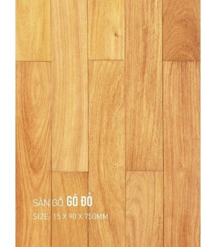 Sàn Gỗ Gõ Đỏ 15mm GĐ 90x750