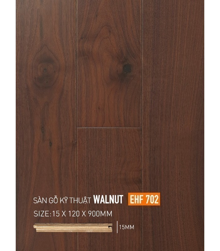 Sàn Gỗ Horme Engineered Walnut 15mm EHF702