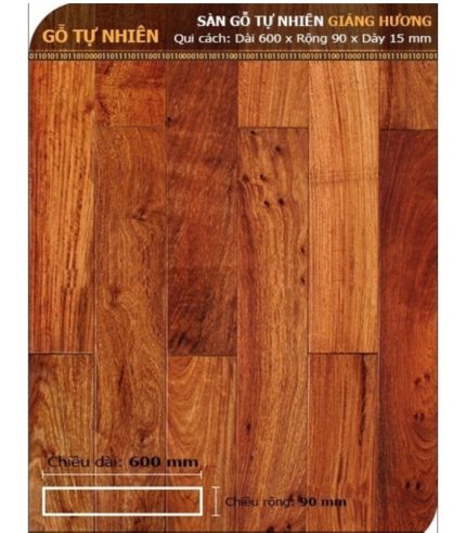 Sàn Gỗ Hương 15mm SGGH 600mm