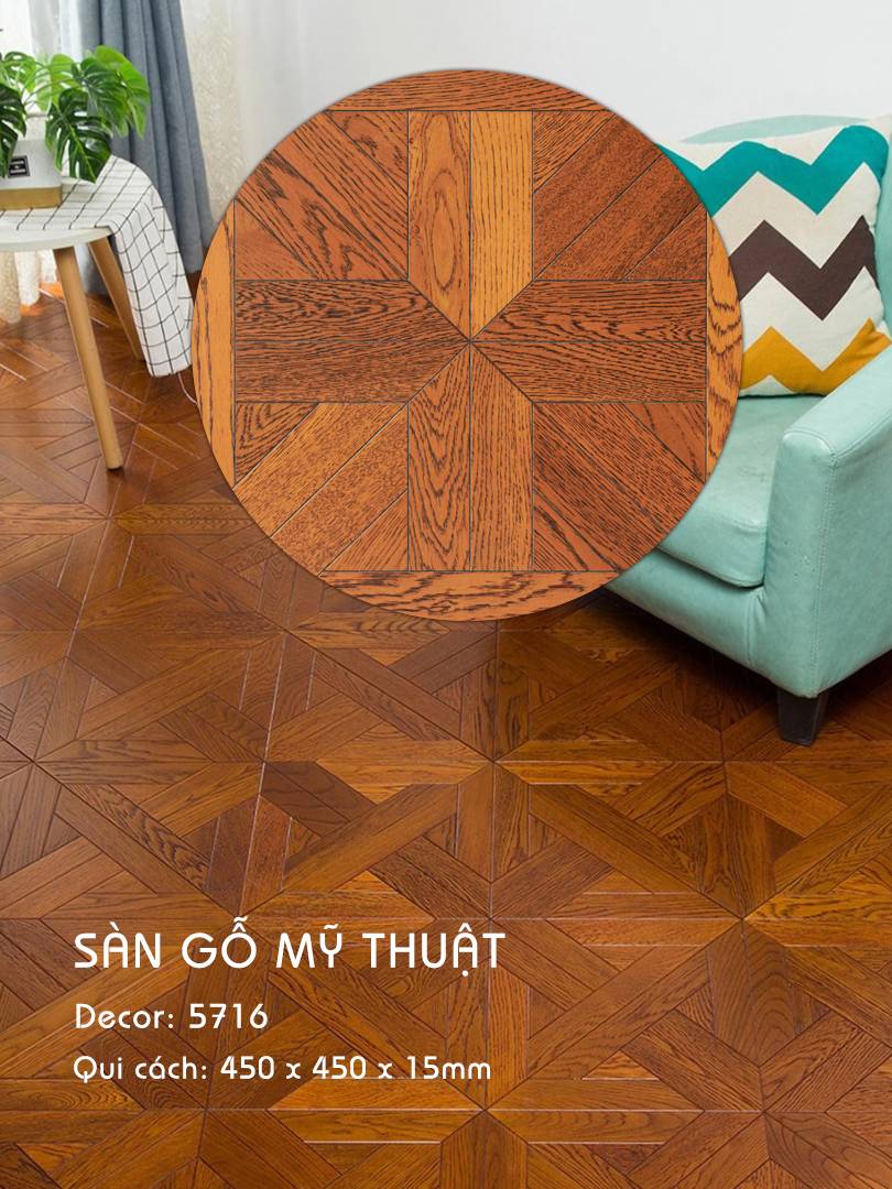 Sàn Gỗ Mỹ Thuật 15mm 5716
