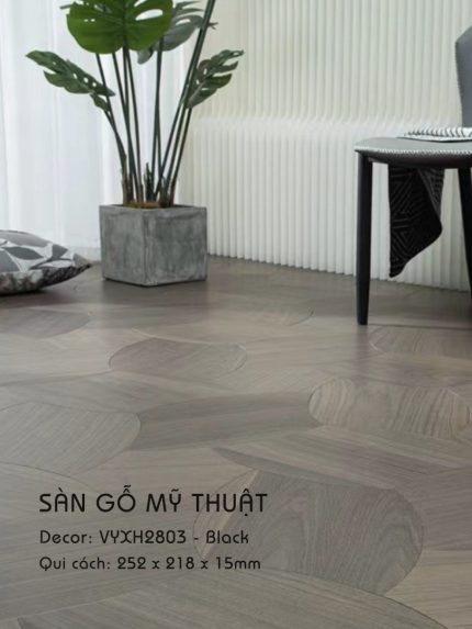 Sàn Gỗ Mỹ Thuật Black 15mm VYXH2803