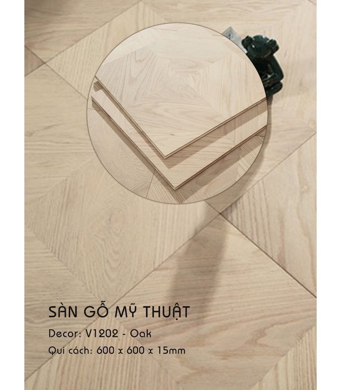 Sàn Gỗ Mỹ Thuật Oak 15mm V1202