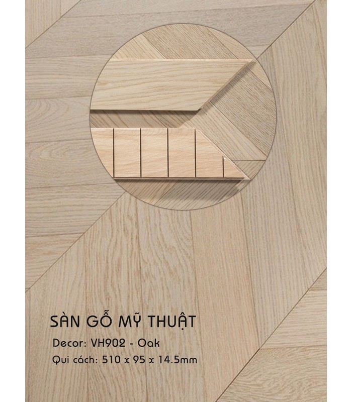 Sàn Gỗ Mỹ Thuật Oak 14.5mm VH902