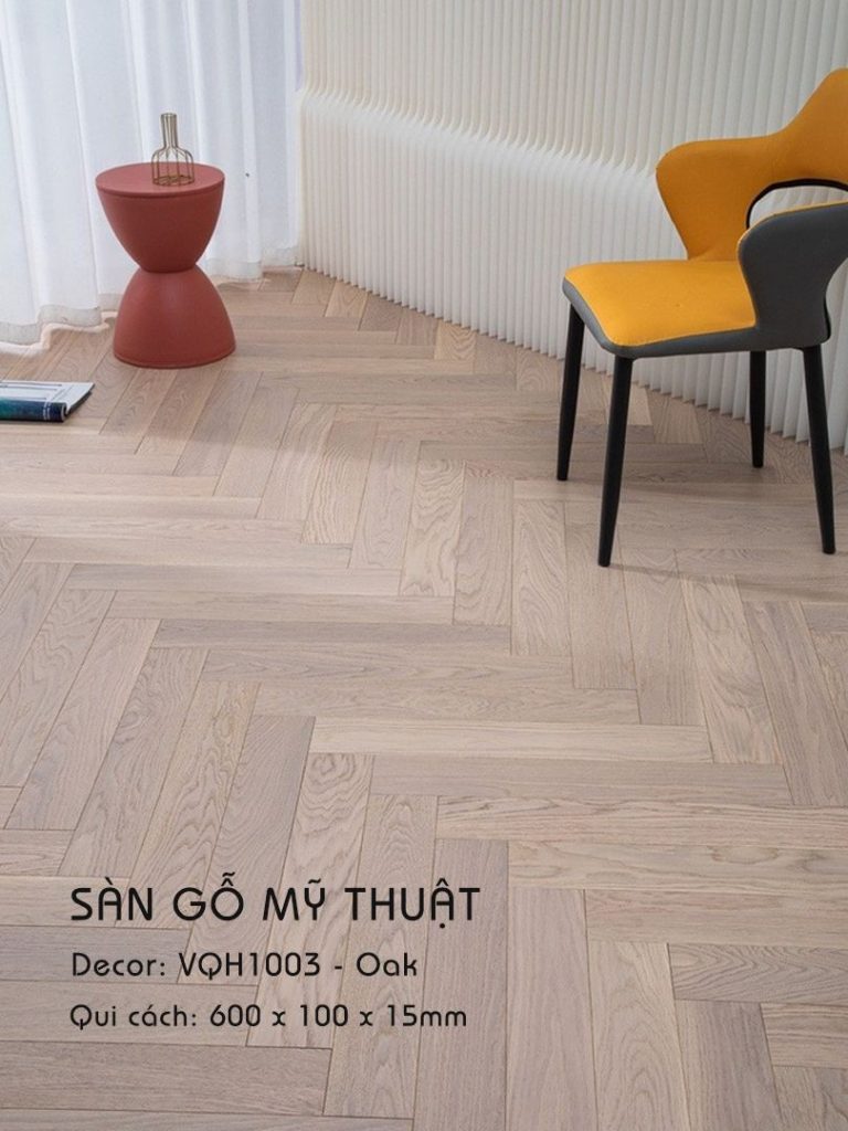 Sàn Gỗ Mỹ Thuật Oak 15mm VQH1003