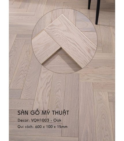 Sàn Gỗ Mỹ Thuật Oak 15mm VQH1003
