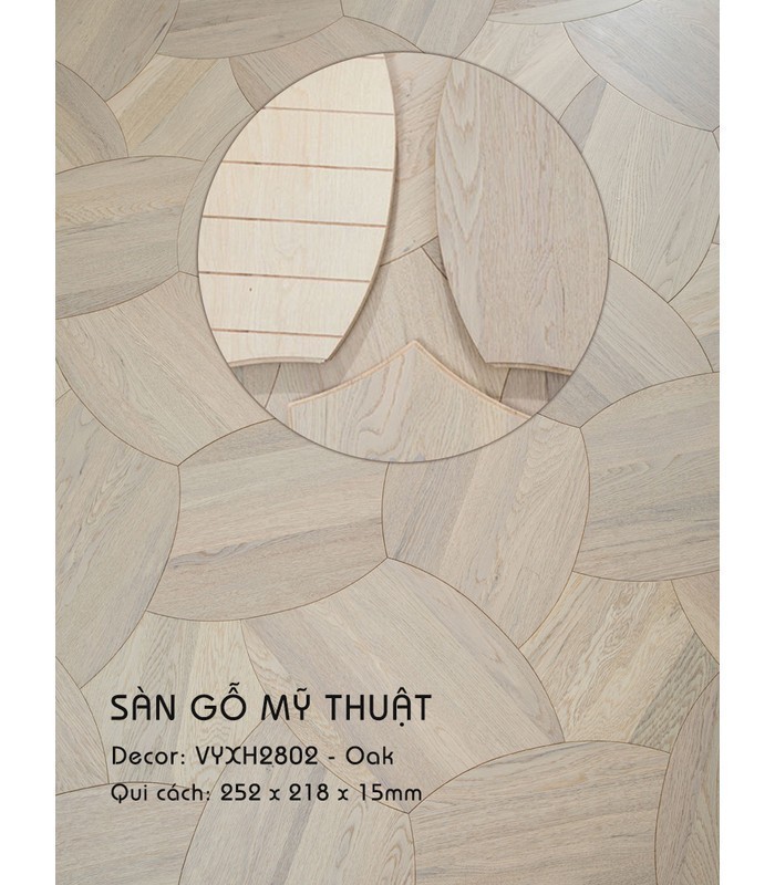 Sàn Gỗ Mỹ Thuật Oak 15mm VYXH2802