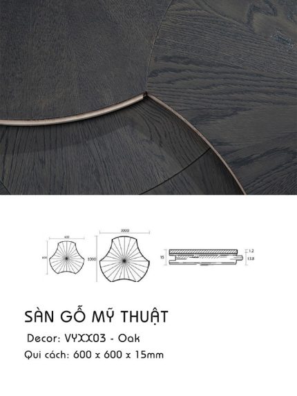 Sàn Gỗ Mỹ Thuật Sồi 15mm VYXX03