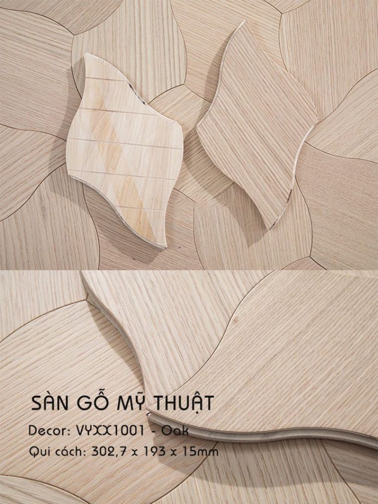 Sàn Gỗ Mỹ Thuật Sồi 15mm VYXX1001