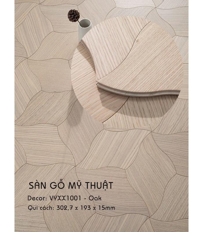 Sàn Gỗ Mỹ Thuật Sồi 15mm VYXX1001