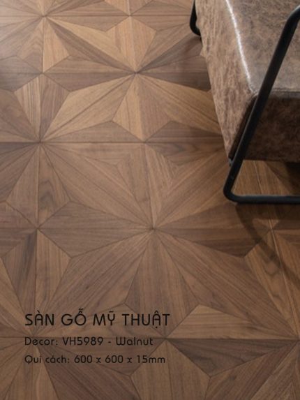 Sàn Gỗ Mỹ Thuật Walnut 15mm VH5989