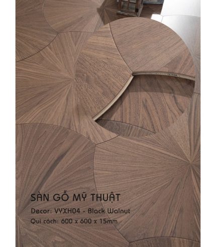 Sàn Gỗ Mỹ Thuật Walnut 15mm VYXH04