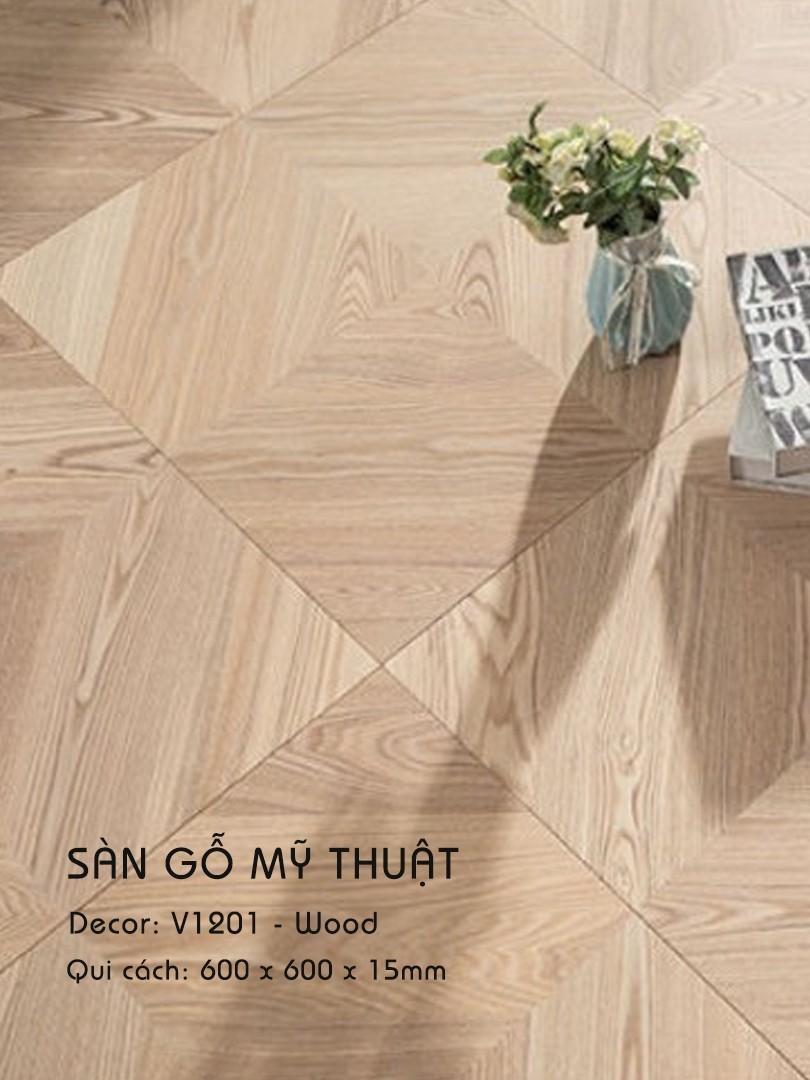 Sàn Gỗ Mỹ Thuật Wood 15mm V1201