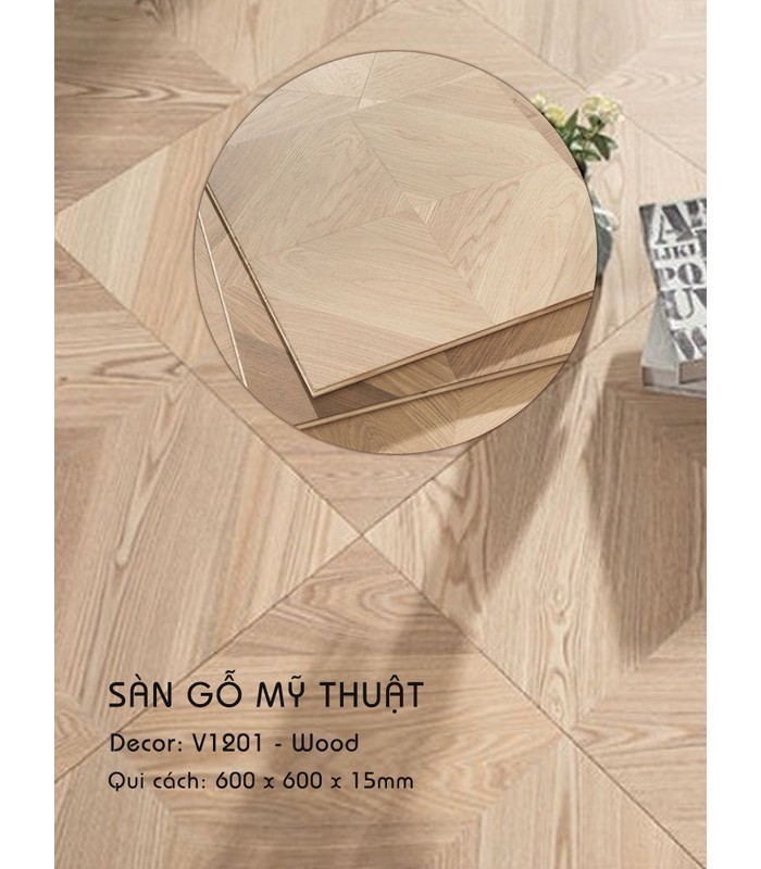 Sàn Gỗ Mỹ Thuật Wood 15mm V1201