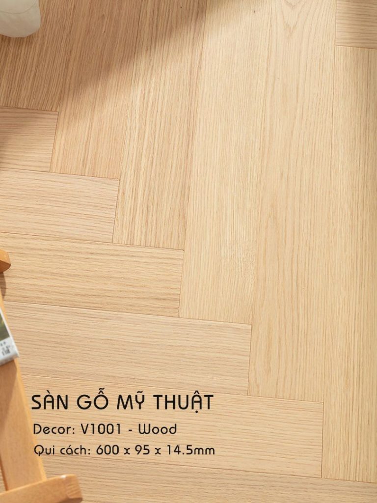 Sàn Gỗ Mỹ Thuật Xương Cá Wood 14.5mm V1001