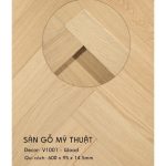 Sàn Gỗ Mỹ Thuật Xương Cá Wood 14.5mm V1001